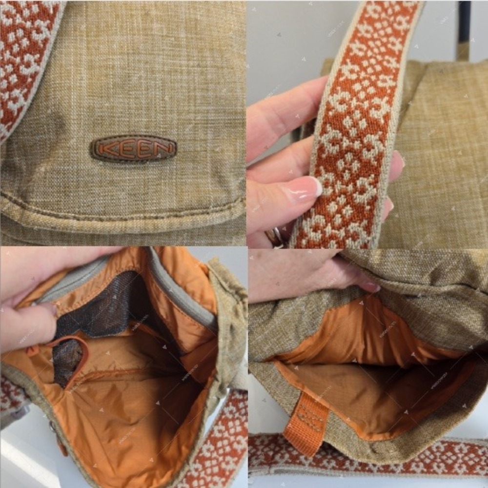 KEEN Messenger Bag Medium Hybrid Transport Crossbody Tan Recycled Cork Gorpcore - Picture 6 of 11